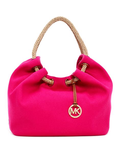 michael kors handbag pink brand print|michael kors large pink tote.